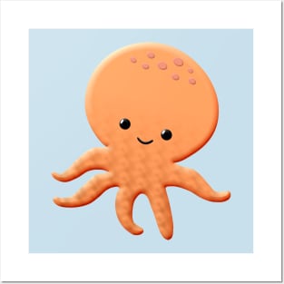 Cute Baby Octopus Posters and Art